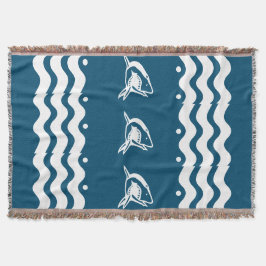 WHITE haai personaliseert / .Choose kleur achtergr Deken