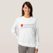 White Hackbright Sweater (Logo voor en zwart) T-shirt (Voorkant volledig)