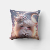 White Hair Beauty Cheek Kussen (Voorkant)