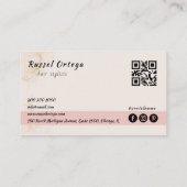 White Hair Salon Handgeschreven Script Typografie Visitekaartje (Achterkant)