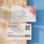 White Hair Salon Handgeschreven Script Typografie Visitekaartje