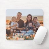 White Half Wreath Overlay Family Foto Muismat (Met muis)