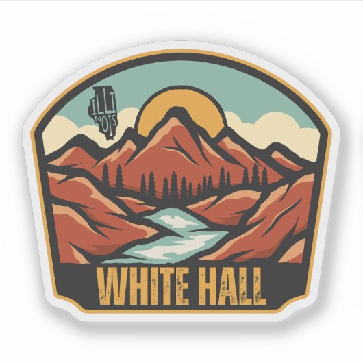 White Hall, Illinois Sticker (Voorkant)
