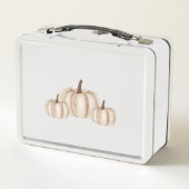 White Halloween Lunchbox with Pumpkin Design (Achterkant)