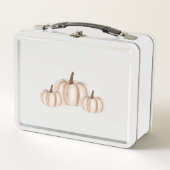 White Halloween Lunchbox with Pumpkin Design (Voorkant)