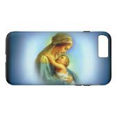 White Halo Blessed Maagd Mary met Child Jesus Case-Mate iPhone Case (Achterkant (Horizontaal))