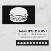 white hamburgers punch card klantenkaartje (Voorkant / Achterkant)