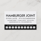 white hamburgers punch card klantenkaartje (Achterkant)