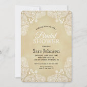 White Hand Drawn Paisley, Rustic Vrijgezellenfeest Kaart (Voorkant)