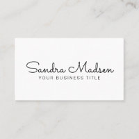 White Hand Geschreven Script Business Consultant