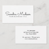 White Hand Geschreven Script Business Consultant Visitekaartje (Voorkant / Achterkant)