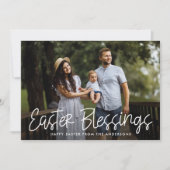 White Hand-Lettered de Foto van Pasen van het Manu Feestdagenkaart (Voorkant)