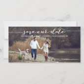 White Handgeschreven script foto Save Our Date II Save The Date (Voorkant)