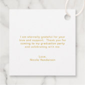 White Handwrite Hartelijk dank Foto Afstuderen Bedankjes Labels (Achterkant)