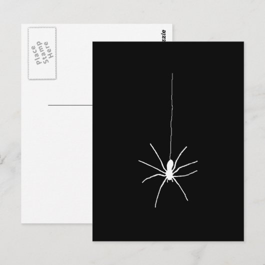 White Hanging Spider Briefkaart (Voorkant / Achterkant)