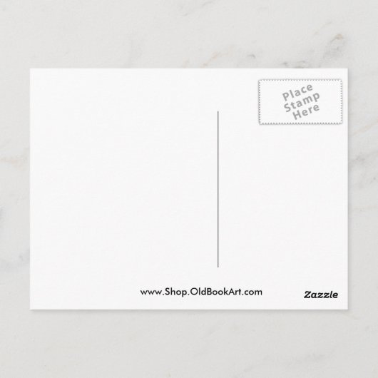 White Hanging Spider Briefkaart (Achterkant)