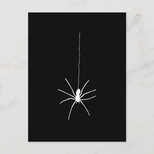 White Hanging Spider Briefkaart (Voorkant)