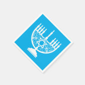 White Hanukkah menorah Servet (Hoek)