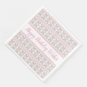 White Happy Birthday Wish Paper Dinner Napkins Servet (Hoek)