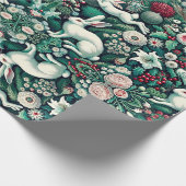 White Hare II Geschenkverpakking voor de feestdage Cadeaupapier (Hoek)