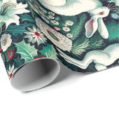 White Hare II Geschenkverpakking voor de feestdage Cadeaupapier (Rol Hoek)