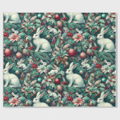 White Hare III Geschenk Wrap Cadeaupapier (Vlak)