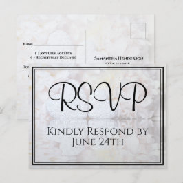 White Hart & Pioenreflecties Trouw RSVP Briefkaart