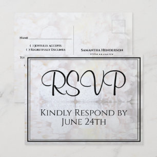 White Hart & Pioenreflecties Trouw RSVP Briefkaart