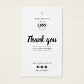 White Hartelijk dank Logo Prijsgrootte kleding Han Visitekaartje (Voorkant)