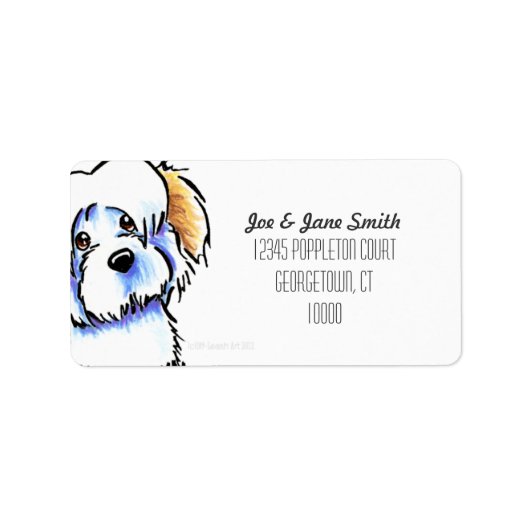 White Havanese Custom Color Etiket (Voorkant)