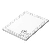 White Havanese Cute Cartoon Dog Illustratie Notitieblok (Linkerzijde)