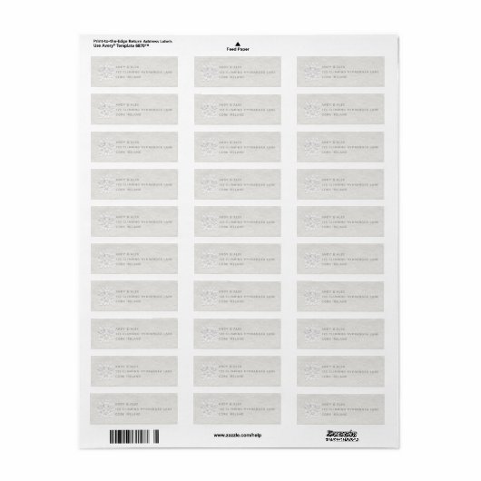 White Haven Weduwend Return Address Envelope Label (Full Sheet)