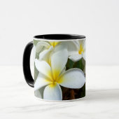 White Hawaii Plumeria Flower Mok (Voorkant links)