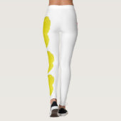 White Hawaii State Flower Yellow Hibiscus Leggings (Achterkant)