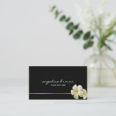 White Hawaiian Flowers Visitekaartje (Staand voorkant)