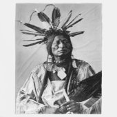 WHITE HAWK,   Noordelijke Cheyenne - 1876 Fleece Deken (Voorkant)