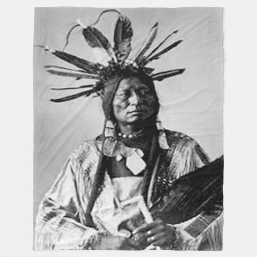 WHITE HAWK,   Noordelijke Cheyenne - 1876 Fleece Deken (Voorkant)