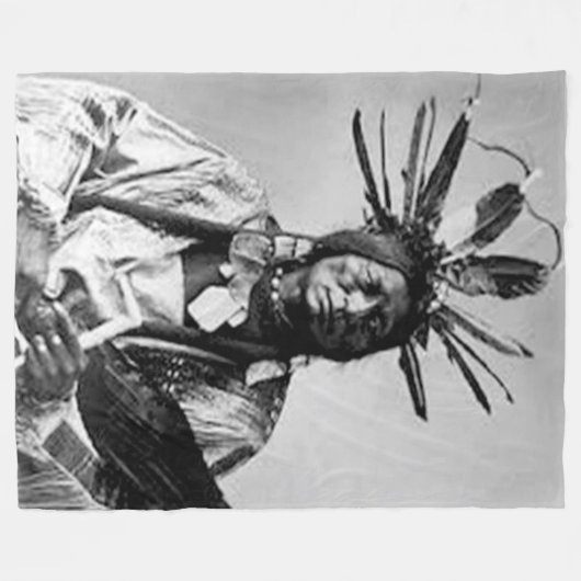 WHITE HAWK,   Noordelijke Cheyenne - 1876 Fleece Deken (Voorkant (Horizontaal))