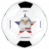 White Head Eagle, de Amerikaanse vlag, Star Voetbal (Voorkant)