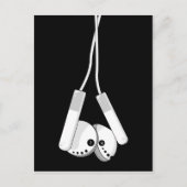 White Headphone Briefkaart (Voorkant)