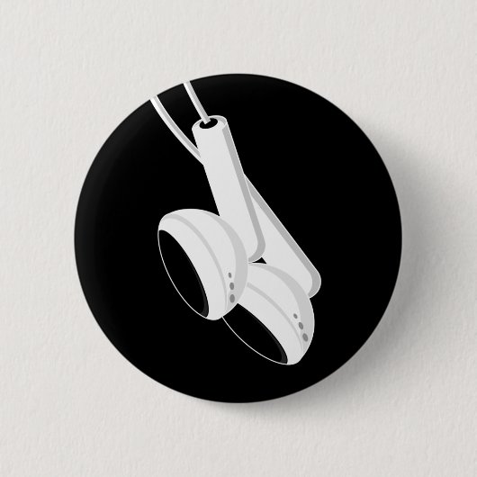 White Headphones Button (Voorkant)