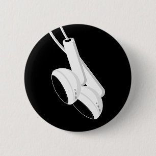 White Headphones Button