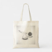 White Headphones Canvas tas (Achterkant)