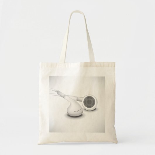 White Headphones Canvas tas (Voorkant)