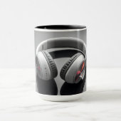 white headphones mok (Midden)