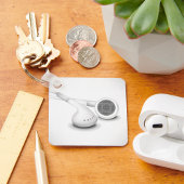 White Headphones Sleutelhanger