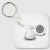 White Headphones Sleutelhanger (Voorkant)