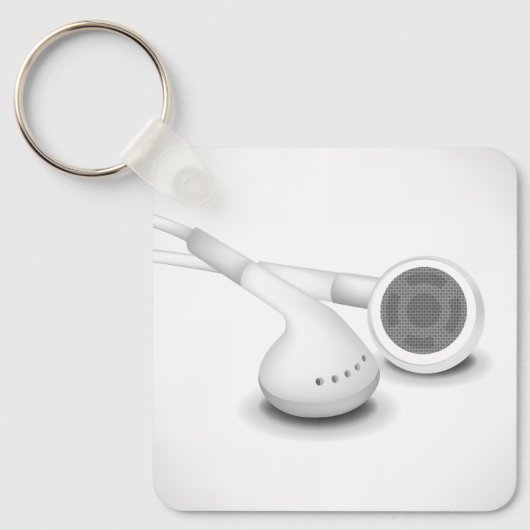White Headphones Sleutelhanger (Voorkant)