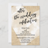 White Heart Burlap After the Wedding Celebration Kaart (Voorkant)