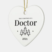 White Heart Doctor Eerste Kerstmis Ornament (Links)